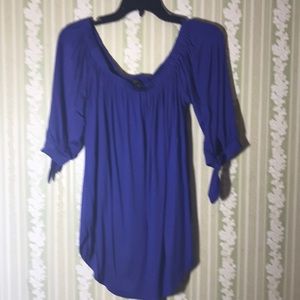 Purple off shoulder blouse
